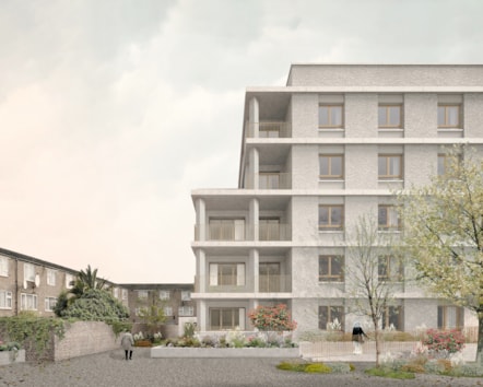 Blackwell Close courtyard from the east (credit Al-Jawad Pike)