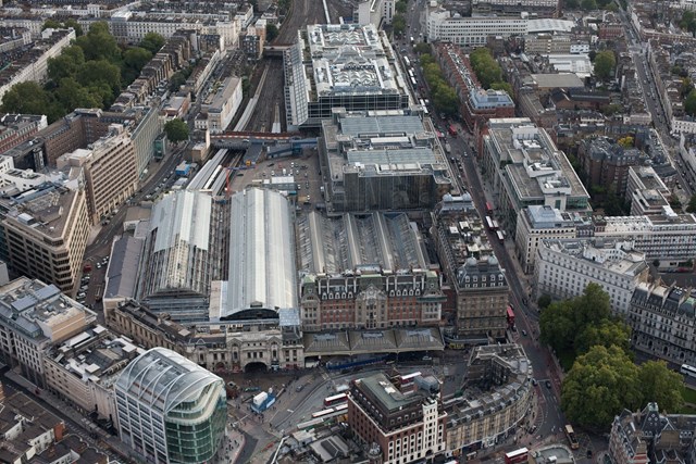 Victoria station aerial view: Victoria station aerial view