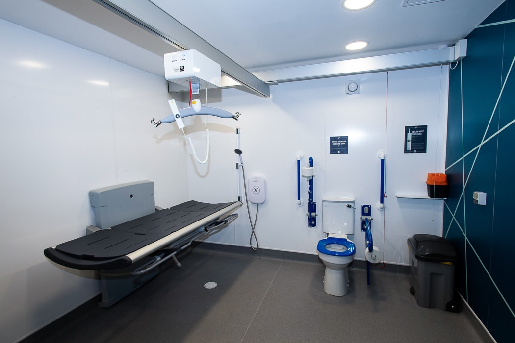 The Changing Places facility at Lancaster is larger than standard accessible toilets and is available to support people with a range of needs.