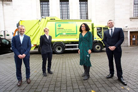 Pictured left to right: Keith Townsend (Islington Council's Corporate Director - Environment); Cllr Rowena Champion (Islington Council's Executive Member for Environment and Transport); Cllr Kaya Comer-Schwartz (Islington Council Leader); Tony Ralph (Islington Council's Director of Environment and C