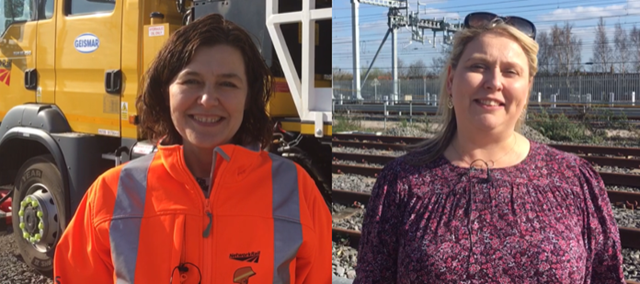 Network Rail celebrates railway mums ahead of Mother’s Day: Railway mums Sarah Fraser and Sam Patterson