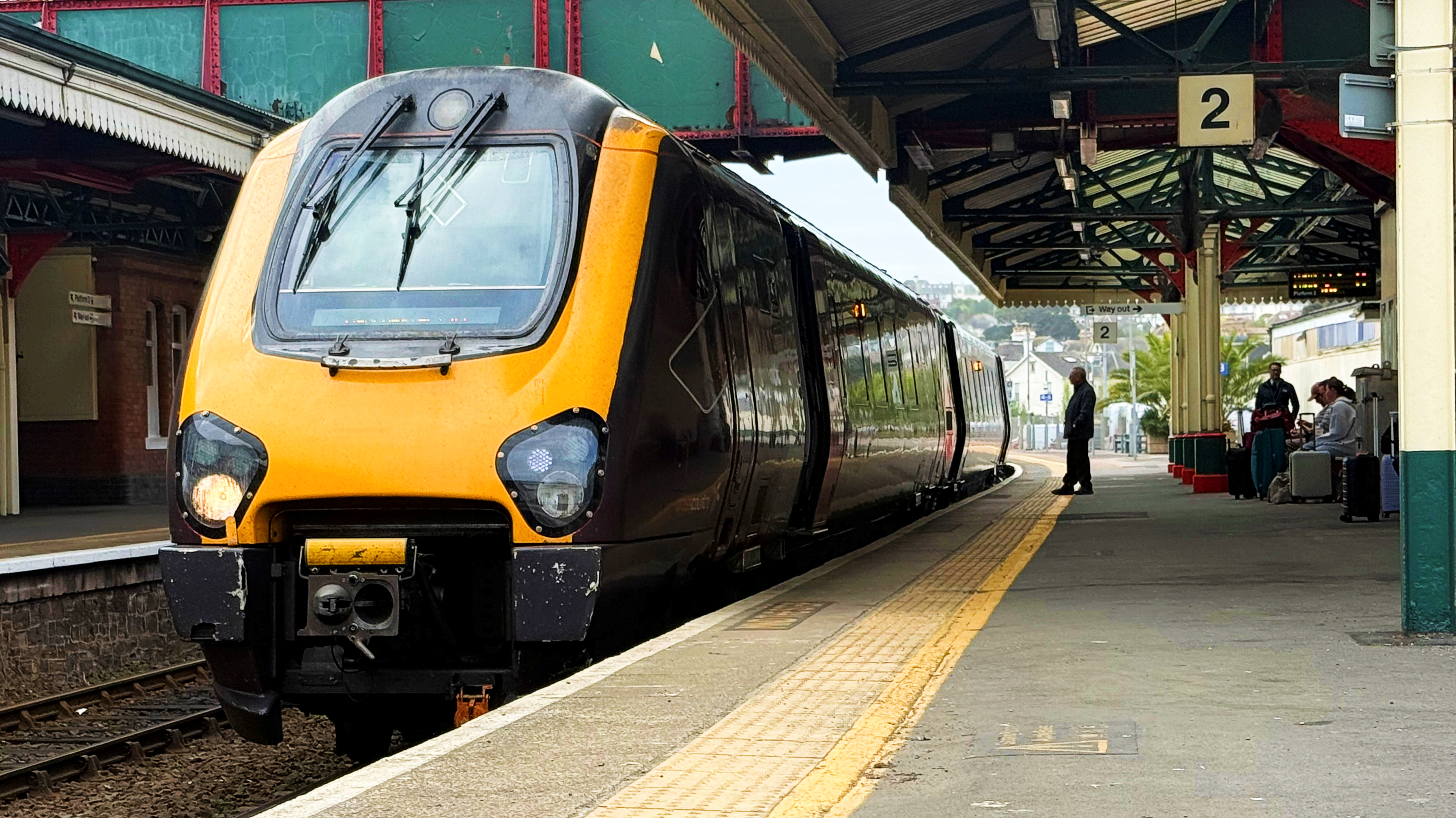 Paignton station CrossCountry service, April 2026