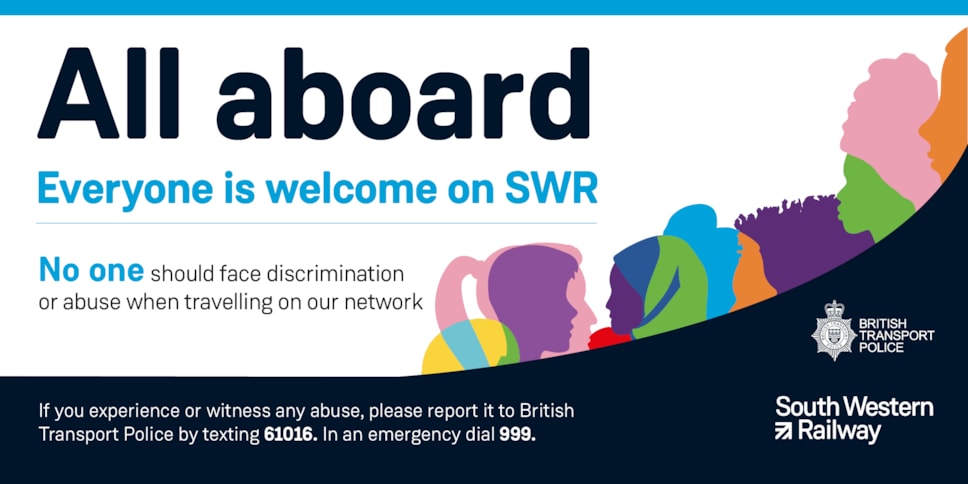 All aboard – South Western Railway launches campaign to end discrimination and abuse on the railway