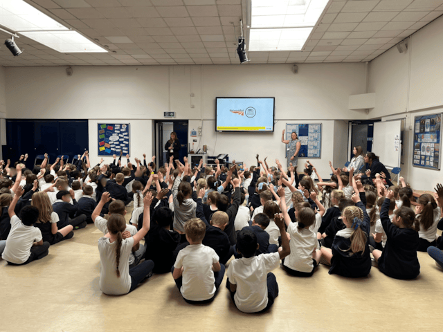 Network Rail leads a safety assembly at Millbrook Junior School, Kettering-2