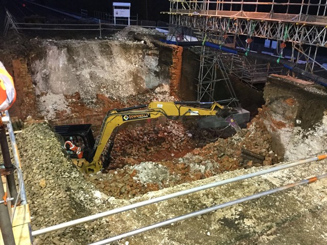 Bramley Bridge replacement - demolition of old bridge