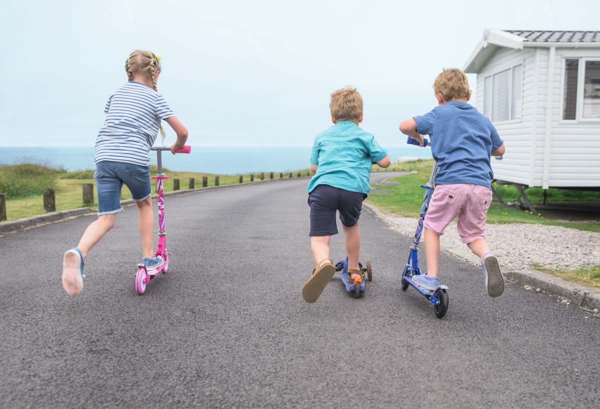 Scooters at Perran Sands