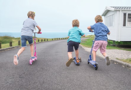 Scooters at Perran Sands