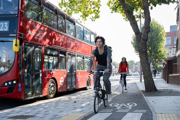 Transport for London and Google Maps collaborate to make cycling better for Londoners and people across the world: TfL Image - A Cycleway in London