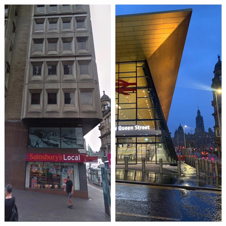 West George Street corner. Before and After