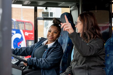 Cheyenne Pryce, an apprentice bus driver at Go-Ahead London