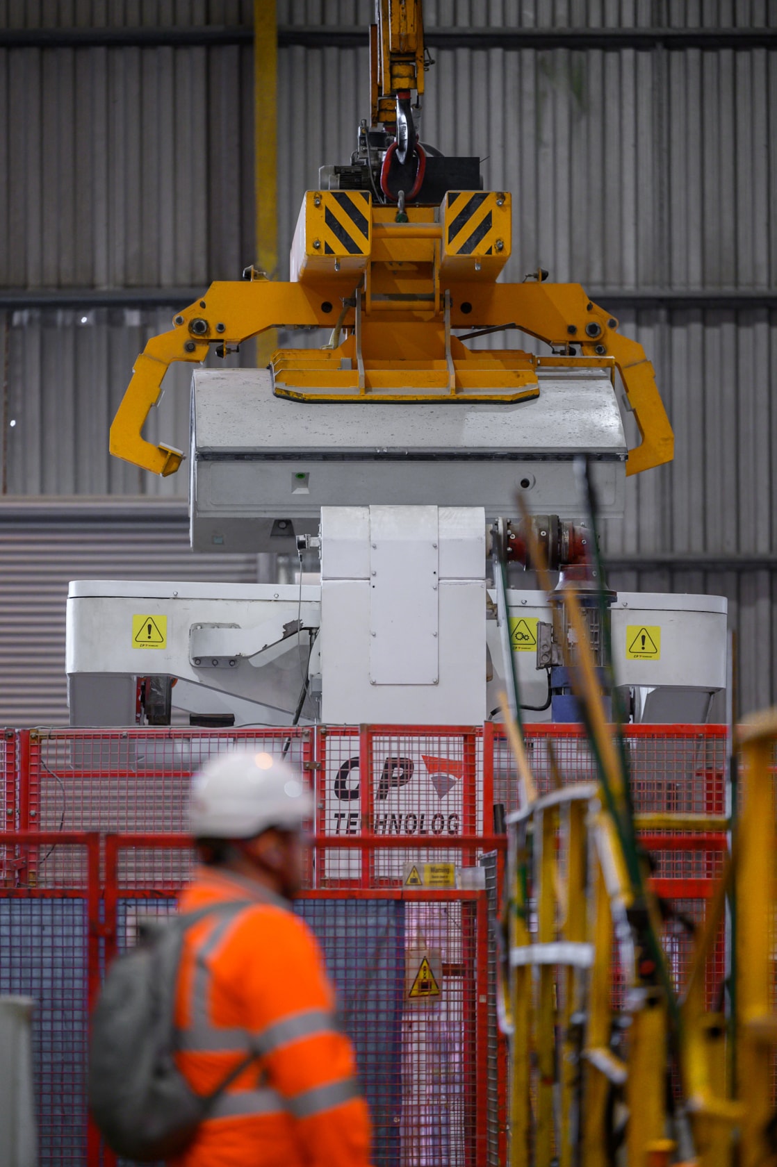 HS2 tunnel segment casting complete at PACADAR UK Isle of Grain factory-7: Production of one of the final segments cast for HS2 London Tunnels at the PACADAR factory on the Isle of Grain in Kent. PACADAR are manufacturing the London Tunnel segments as a sub-contractor for our London tunnels contractor Skanska Costain Strabag (SCS) joint venture.