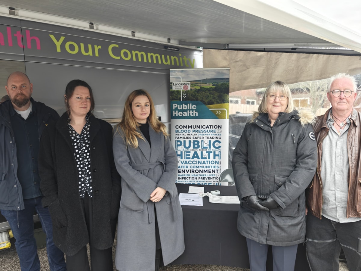 Workers with the PHIL van in Fleetwood