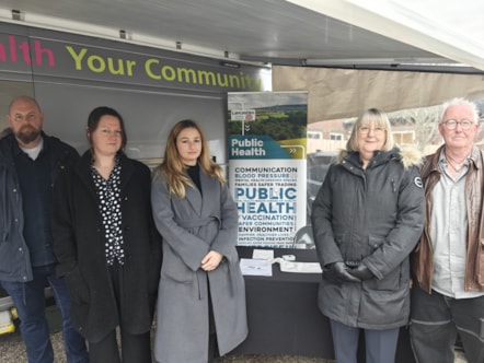 Workers with the PHIL van in Fleetwood