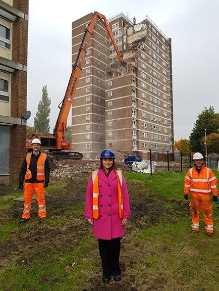 Flats being demolished 2