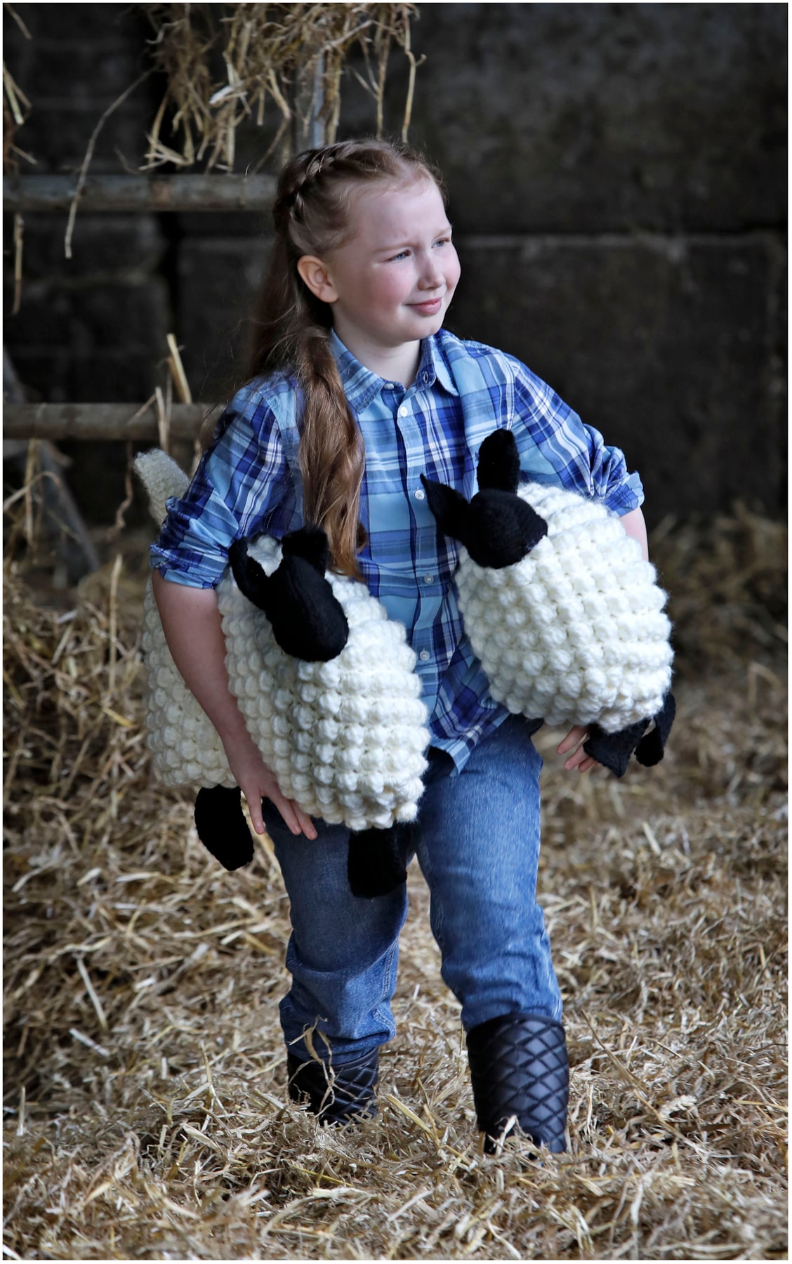 Beth Strange (aged 7) at the National Museum of Rural Life ahead of Woolly Weekend. Image (c) Paul Dodds (8)