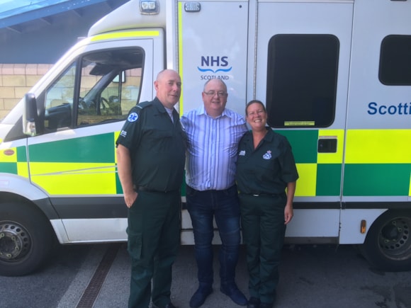 Man reunited with crew who saved his life: Chris Hughes