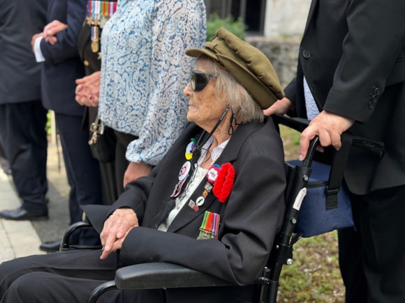  Marjorie Hanson, a Lancashire-based World War II veteran, who served in the Auxiliary Territorial Service (ATS), was among veterans who attended the flag raising ceremony to mark Armed Forces Day at County Hall. Also attending was Richard Brock, 102, who served with the 1st Battalion, East Lancashire Regiment during World War II.