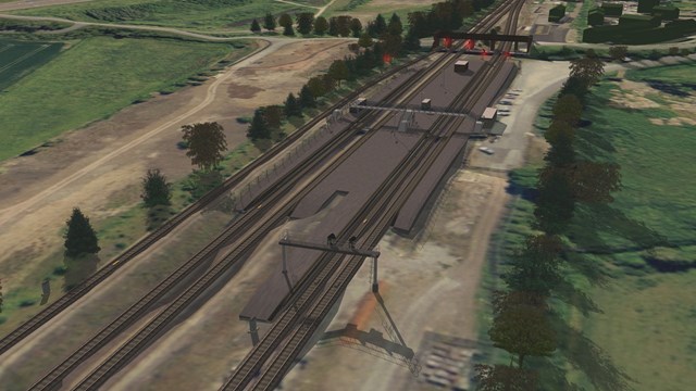 Bird's eye view of Severn Tunnel Junction station