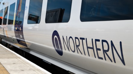 Image shows a Northern train up close