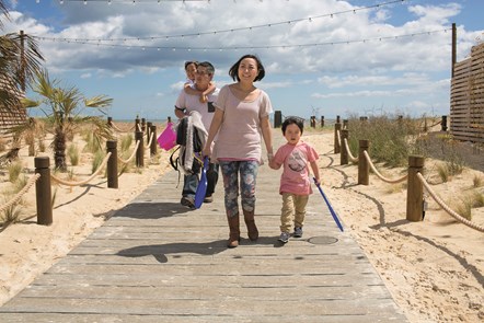 Family Walks at Seashore