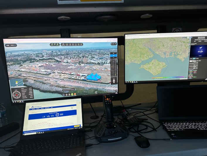 Control centre for police drone: Control centre for police drone