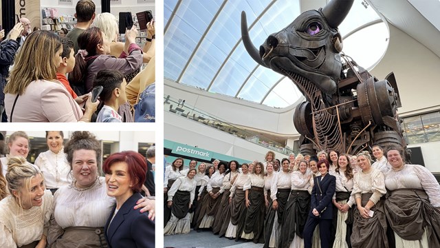 Huge boost for Birmingham New Street since Ozzy the bull’s arrival: Ozzy photomontage