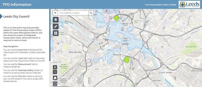 Log on and twig protected tree locations in Leeds as council branches out with new online mapping service: tpoonlinemap-144589.jpg