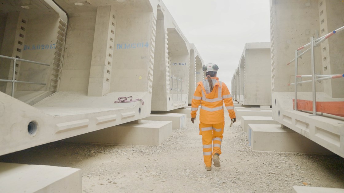 HS2's precast viaduct segment yard at Kingsbury in Warwickshire 3