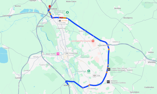Oxford diversion