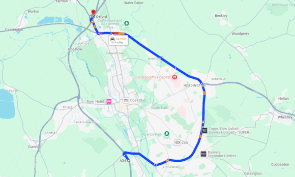Oxford diversion