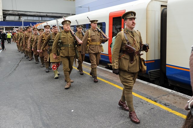 Khaki Chums launch the rail industry's WW1 exhibition in Waterloo Station
