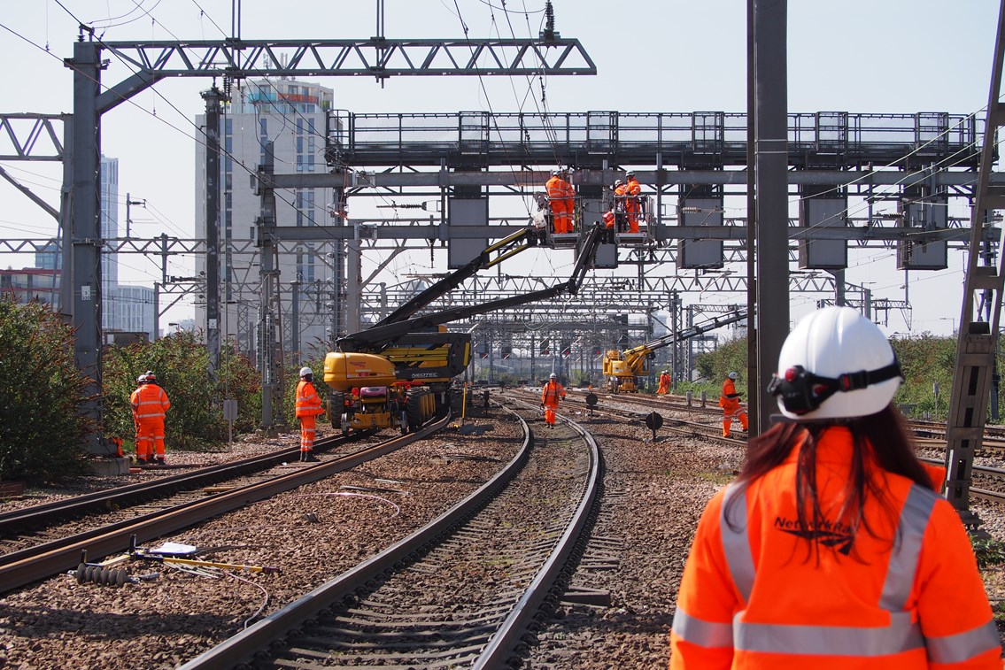 Passengers urged to check before they travel as Anglia’s rail network set for further upgrades next month: Stratford Easter works-2