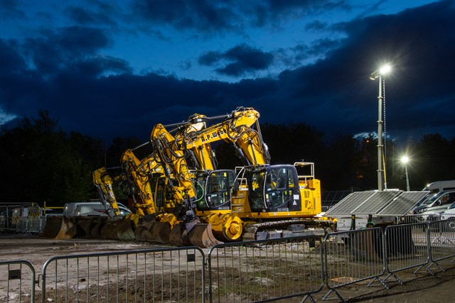 Worksite in Llanwern, South Wales where 97% diesel-free working was achieved