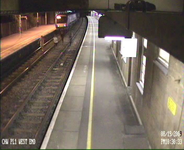 ANGLIA YOUTHS RISK LIVES COMMITTING RAIL CRIMES: Youths trespass at Chalkwell station, Southend-on-sea