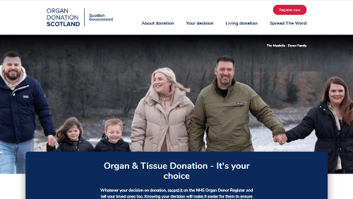Website - Organ Donation Scotland