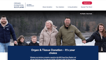 Website - Organ Donation Scotland