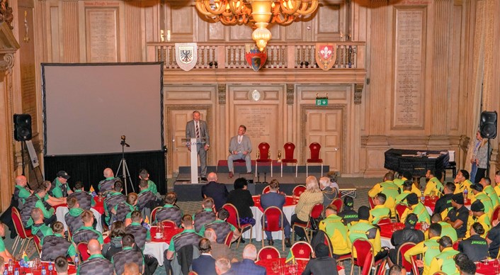 Civic reception 4: A reception held at Leeds Civic Hall to welcome the Jamaican and Irish sides to the city ahead of the start of the Rugby League World Cup.