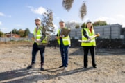 36 new homes are underway in the heart of Swords: Mayor Brian McDonagh, Minister Darragh O'Brien and Chief Executive AnnMarie Farrelly have broken ground for 36 new homes on Seatown Road which are being built as part of the new Swords Cultural Centre project.