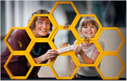 Caela Callander (7)and Maths Week Scotland Coordinator, Holly Rumble. Photo © Paul Dodd-2