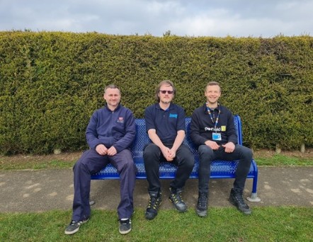 Pictured - David Jenkinson from DB Cargo, Richard Bedwell from Brocklesby Park CC, and Steve Gilder from TransPennine Express