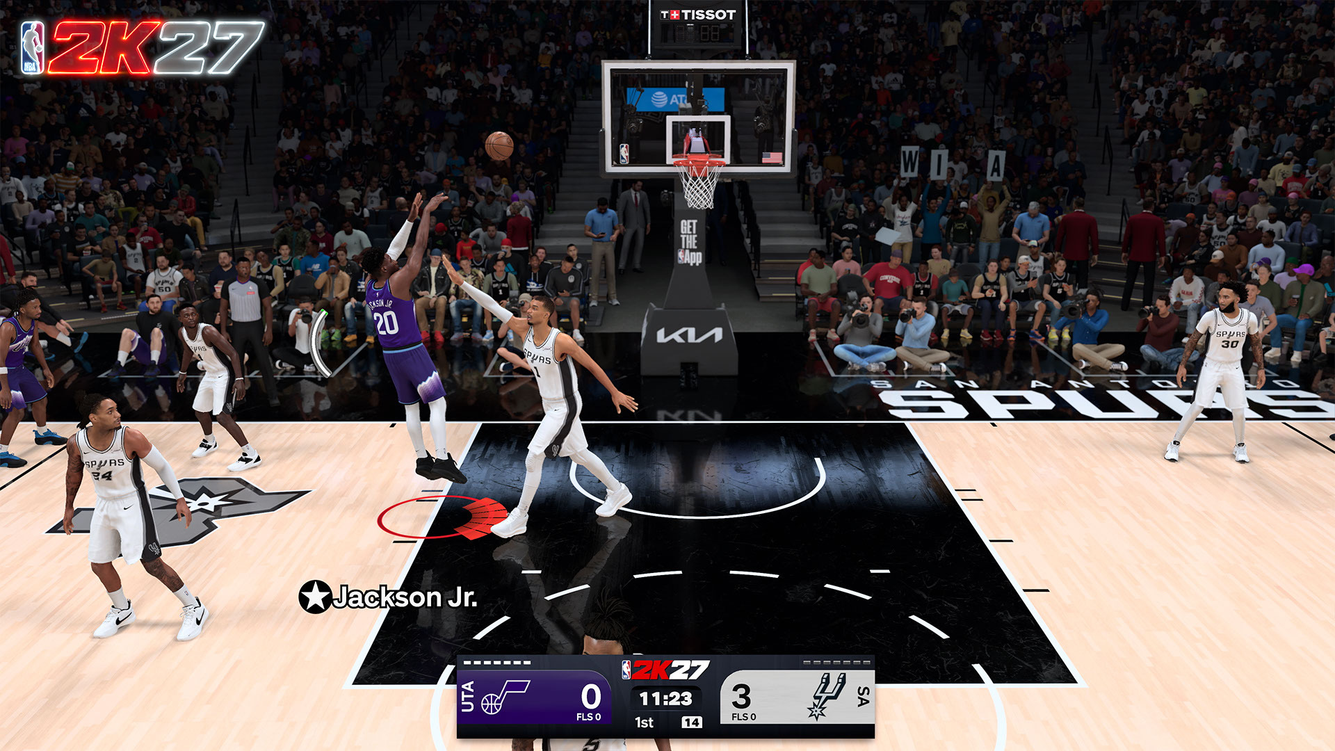 NBA 2K27 contested jump shot gameplay screenshot