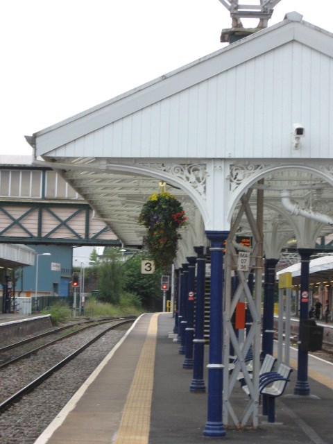 Altrincham station canopy: Canopy at Altrincham station, part of the work carried out under the National Stations Improvement Programme funded jointly by the Department for Transport, Transport for Greater Manchester and Northern