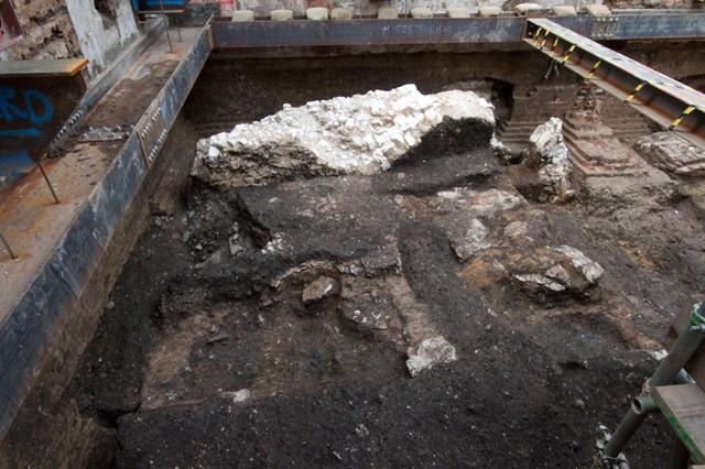 Roman Ruins - Borough Viaduct: The ruins, which are believed to be one of the biggest Roman find in London on the south side of the River Thames, have been uncovered during work for the Thameslink programme on the corner of London Bridge Street and Borough High Street.