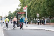 TfL Image -  Cycleway 4 Evelyn Street Launch Sept 2022