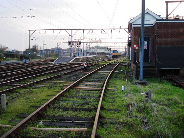 signal box and train