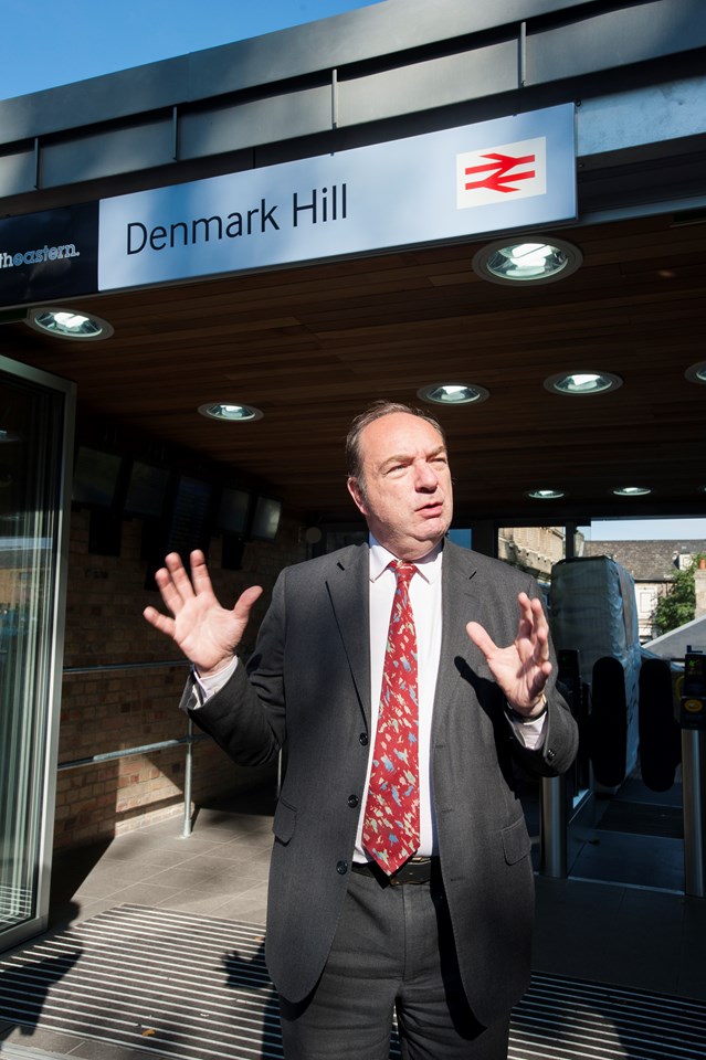 Improvements at Denmark Hill station unveiled by transport minister: Norman Baker MP offically opens station improvements At Denmark Hill