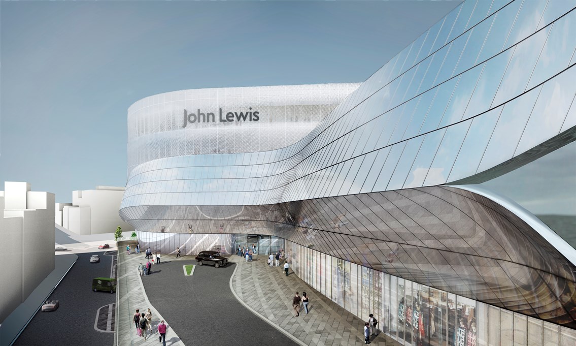 Opening dates revealed for Birmingham New Street station and Grand Central: John Lewis Bullring link bridge view