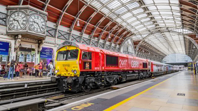 All aboard: Railway 200’s special exhibition train arrives at London Paddington next week: Railway 200 touring exhibition train Inspiration at Paddington Credit Jack Boskett and Railway 200