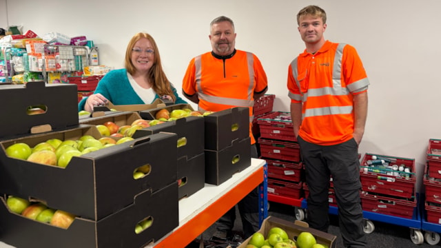 Network Rail sheep-grazing project bears fruit for Perth food bank: Lori Hughes, Mark Allan and Calum Pollock