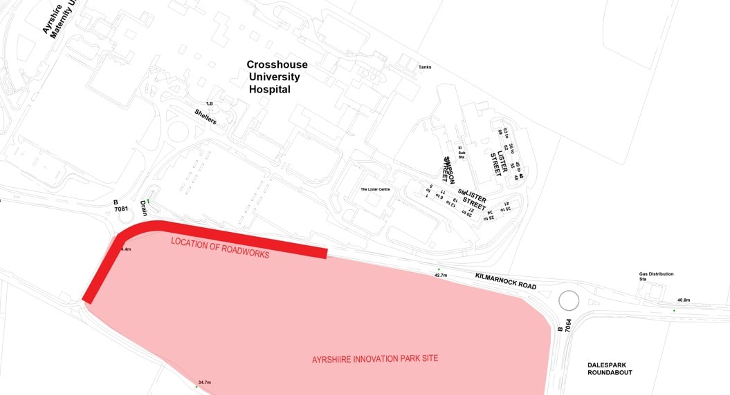 AIP crosshouse roadworks map